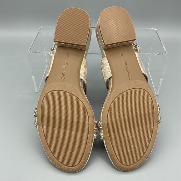 NEW Style & Co Women’s Selbiee Slingback Dress Sandals Silver Size 8M - Picture 8 of 10